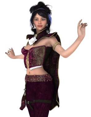 bir kadın savaşçı 3d cg render