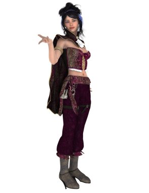 bir kadın savaşçı 3d cg render