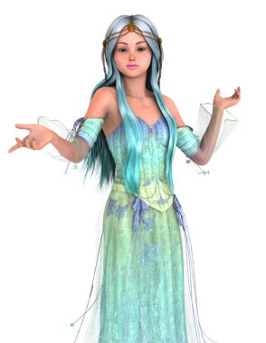 genç bir kadının 3d cg işleme