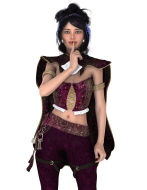 bir kadın savaşçı 3d cg render