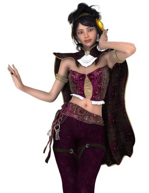 bir kadın savaşçı 3d cg render