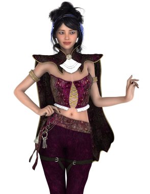 bir kadın savaşçı 3d cg render