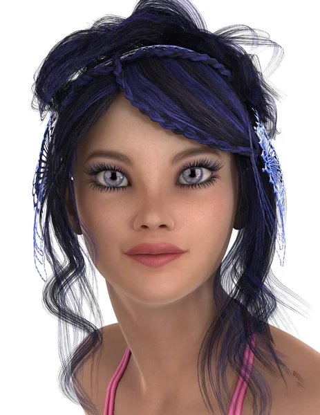 3D-s cg visszaadás-ból egy fiatal nő — Stock Fotó