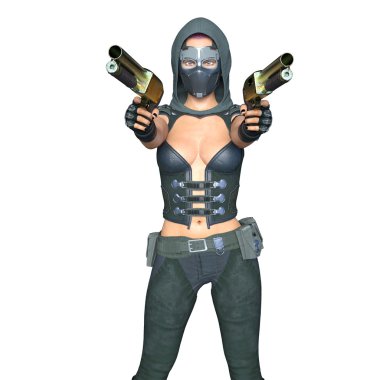 bir kadın savaşçı 3d cg render