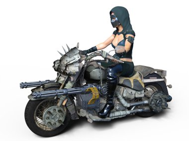 bir kadın savaşçı 3d cg render