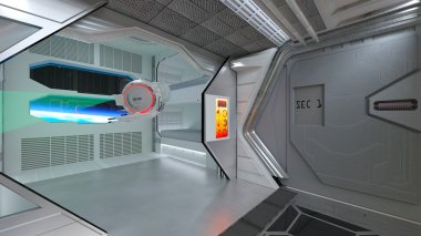 Uzay istasyonunun 3d cg görüntülemesi