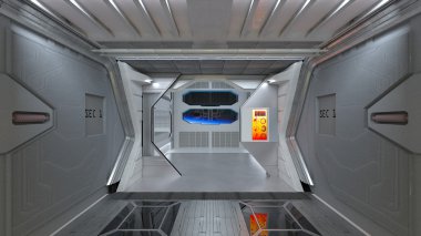 Uzay istasyonunun 3d cg görüntülemesi