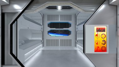 Uzay istasyonunun 3d cg görüntülemesi