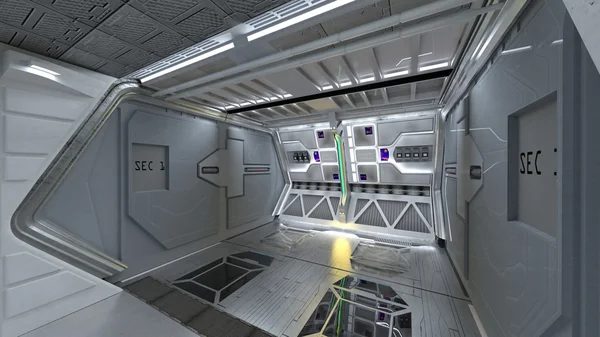 宇宙ステーションの3D CGレンダリング — ストック写真