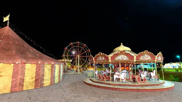 3D CG representación de carnaval nocturno —  Fotos de Stock