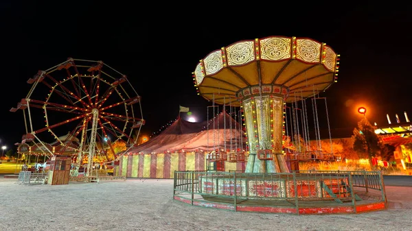 3D CG rendering of night carnival — Stock Photo, Image