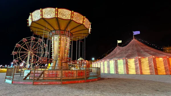 3D CG rendering of night carnival — Stock Photo, Image
