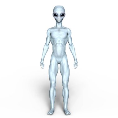 bir uzaylı 3d cg işleme