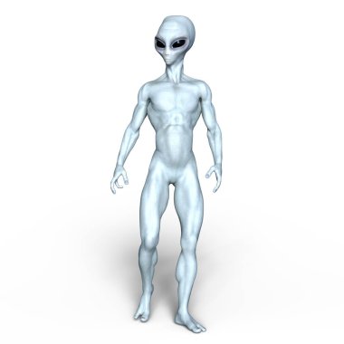 bir uzaylı 3d cg işleme