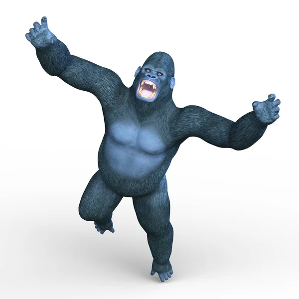 Rendering 3D CG di un gorilla — Foto Stock