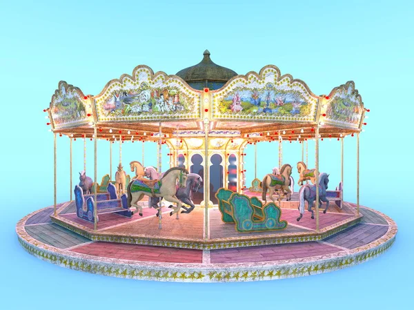 3D cg-rendering av en karusell — Stockfoto
