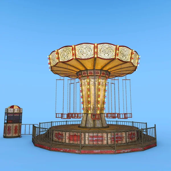 3D CG rendering of a swing ride — Stock Photo, Image
