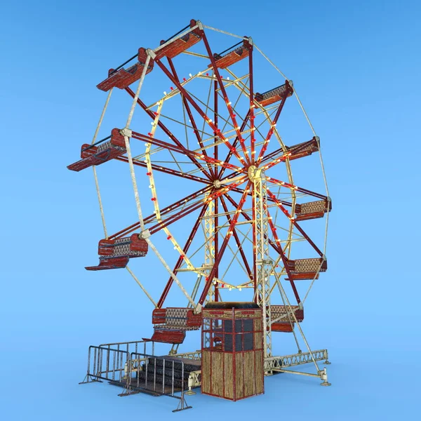 3D CG rendering of a Ferris wheel — Stock Photo, Image