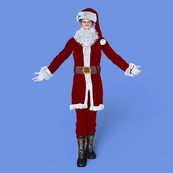 3D-рендеринг Санта-Клауса — стоковое фото