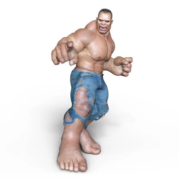 3D cg-rendering av en stor man — Stockfoto
