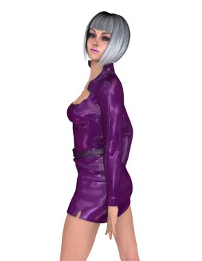 genç bir kadının 3d cg işleme