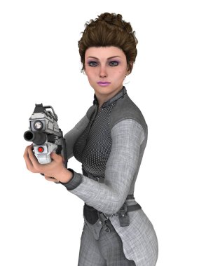 bir kadın savaşçı 3d cg render