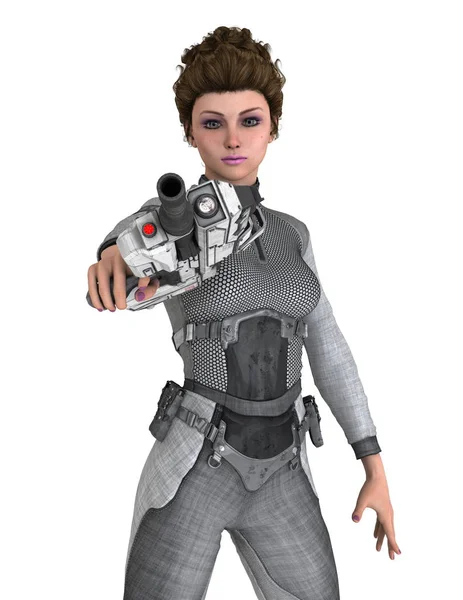 3D CG візуалізація жіночого воїна — стокове фото