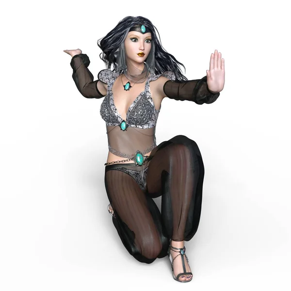 3D CG визуализация танцовщицы живота — стоковое фото