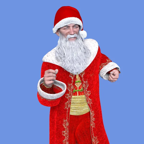 3D CG renderização de Papai Noel — Fotografia de Stock