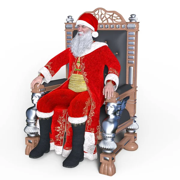 3D CG renderização de Papai Noel — Fotografia de Stock