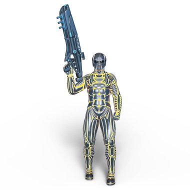 bir cyborg 3d cg render