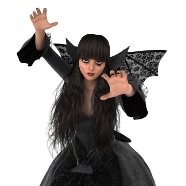 3d cg işleme siyah Prenses