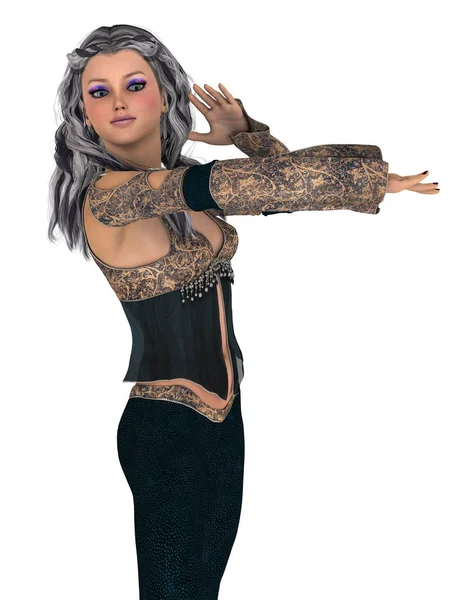 Representación 3D CG de una bailarina — Foto de Stock