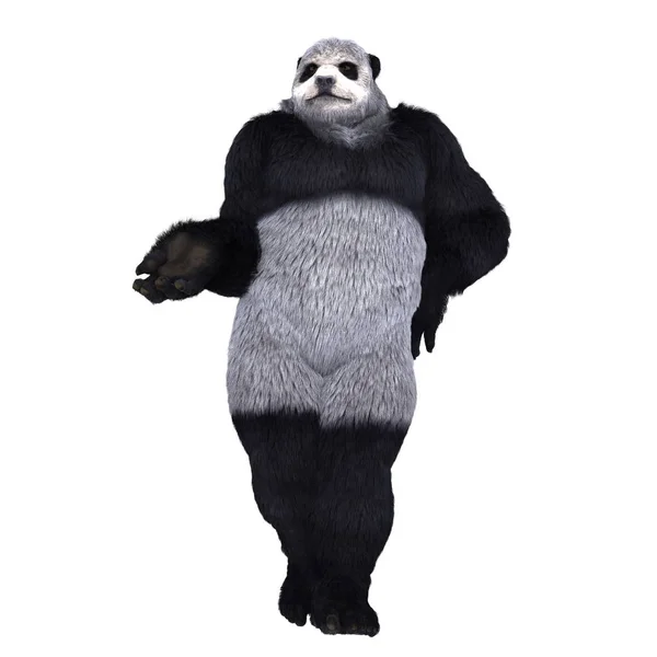 Renderowania 3D cg człowieka panda — Zdjęcie stockowe