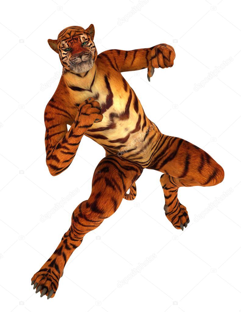 호랑이 남자의 3d cg 렌더링 — 스톡 사진 © TsuneoMP #130436642