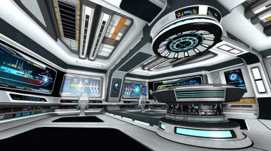 3d cg işleme bir uzay istasyonu