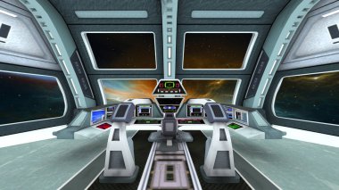 3d cg işleme bir uzay istasyonu