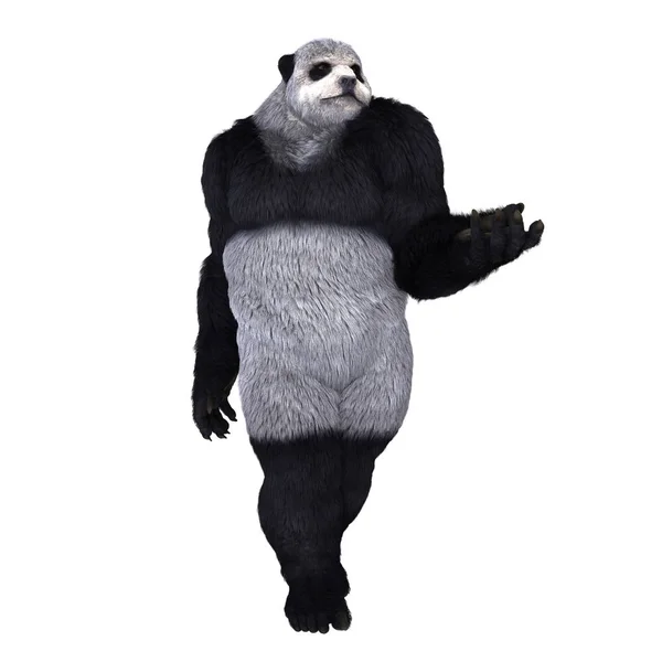 3D CG renderização de um homem panda — Fotografia de Stock