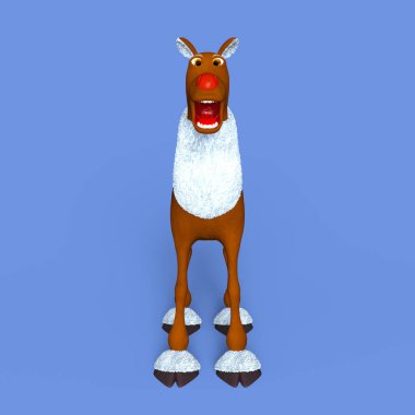 3d cg render bir Ren geyiği