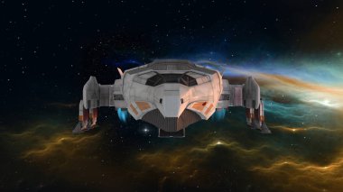 bir uzay gemisi 3d cg render