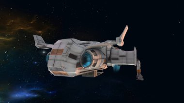 bir uzay gemisi 3d cg render