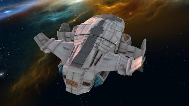 bir uzay gemisi 3d cg render