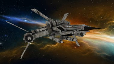 bir uzay gemisi 3d cg render