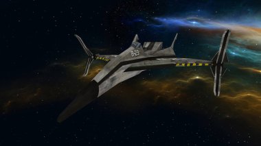 bir uzay gemisi 3d cg render