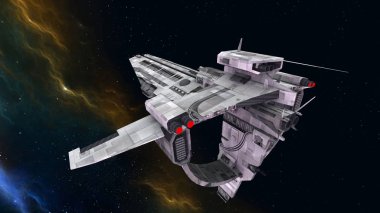 bir uzay gemisi 3d cg render