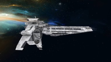 bir uzay gemisi 3d cg render