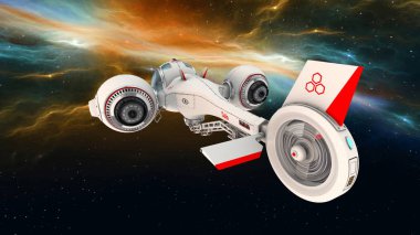 bir uzay gemisi 3d cg render