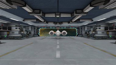 3d cg işleme bir uzay istasyonu