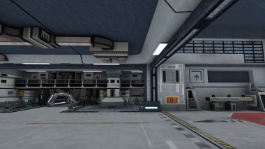 3d cg işleme bir uzay istasyonu