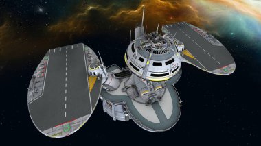 3d cg işleme bir uzay istasyonu